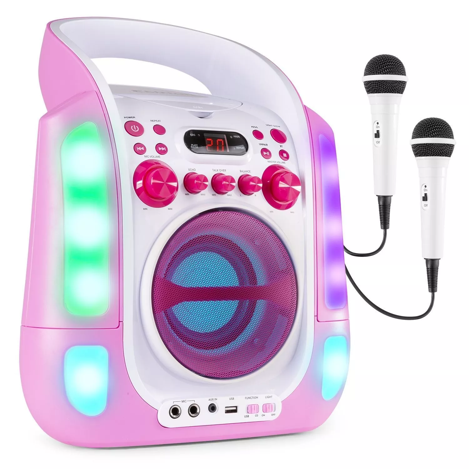 Retourdeal - Fenton SBS30P draagbare karaoke set met Bluetooth