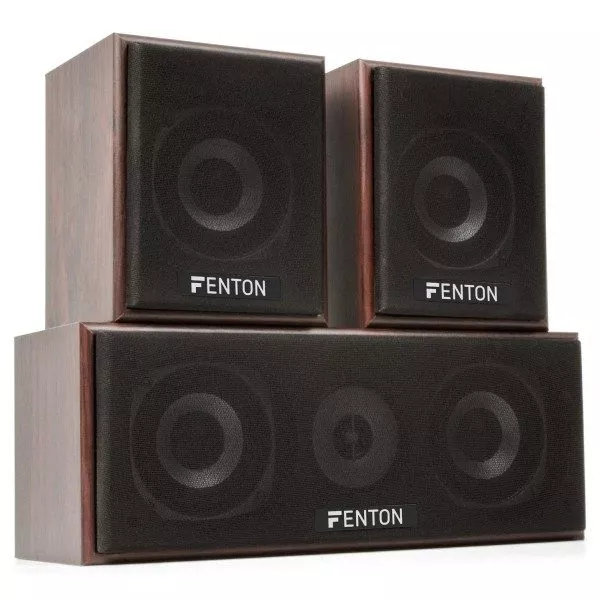Retourdeal fenton thuis bioscoop speaker systeem walnoot 5 delig 5