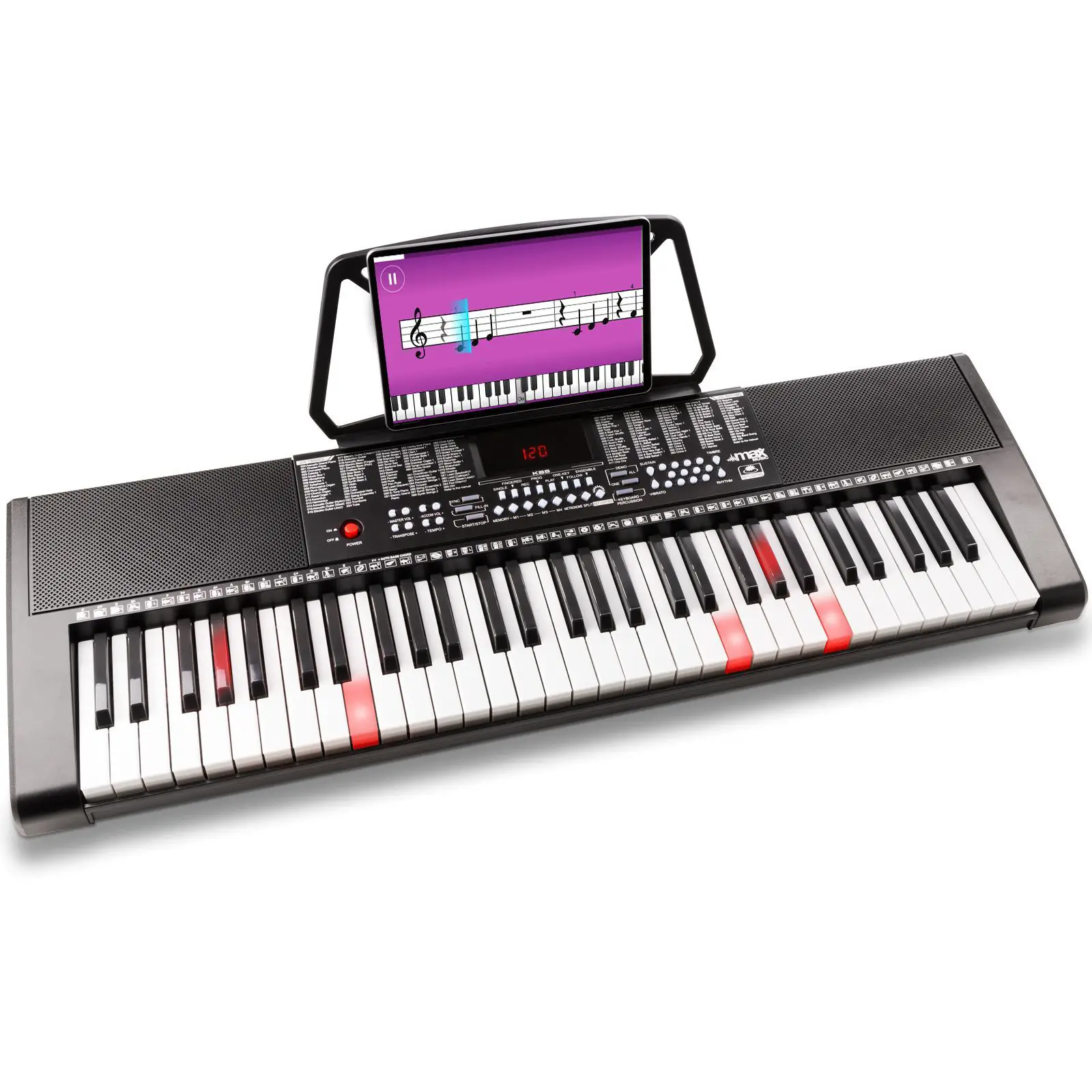 Retourdeal - MAX KB5 keyboard voor beginners met 61 lichtgevende