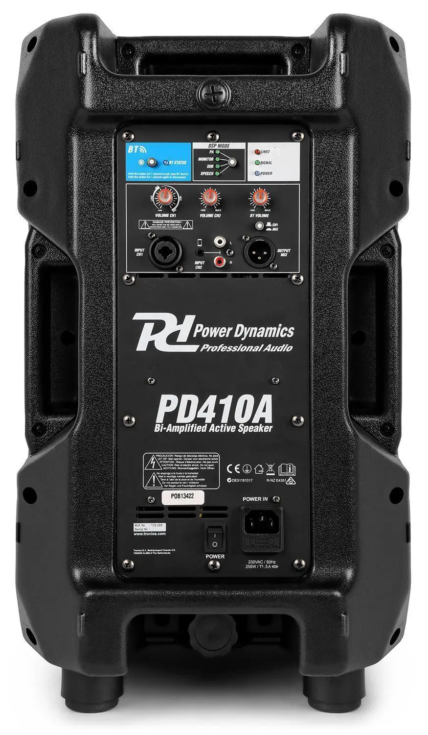 Retourdeal power dynamics pd410a actieve bi amp 10 speaker 800w met 6