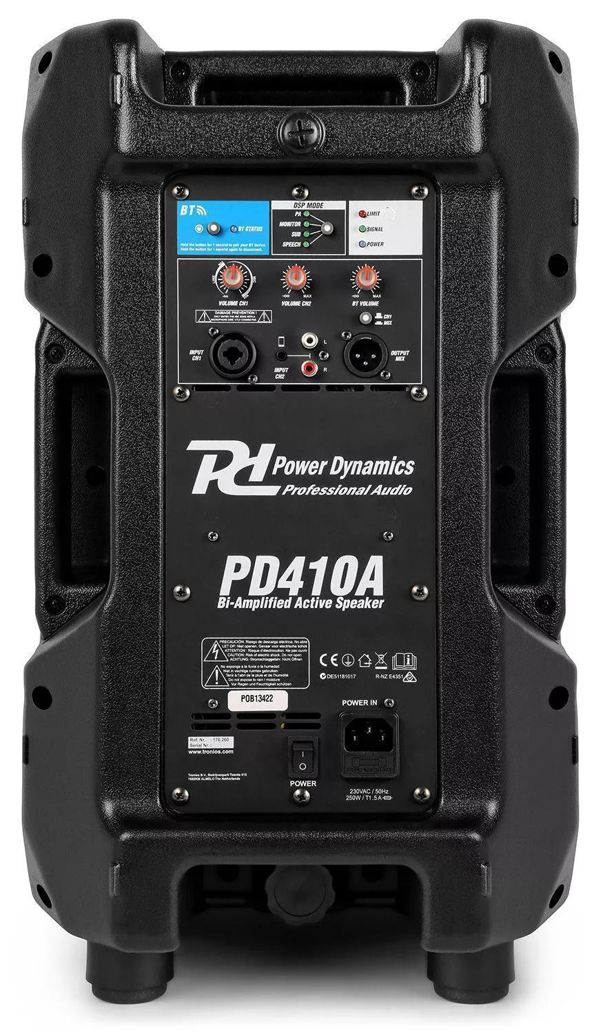 Retourdeal power dynamics pd410a actieve bi amp 10 speaker 800w met 6