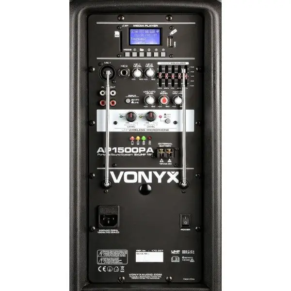 Retourdeal vonyx ap1500pa mobiele 15 speaker op accu 800w met 7