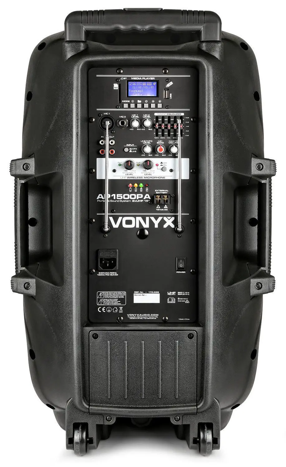 Retourdeal vonyx ap1500pa mobiele bluetooth luidspreker met 3 5