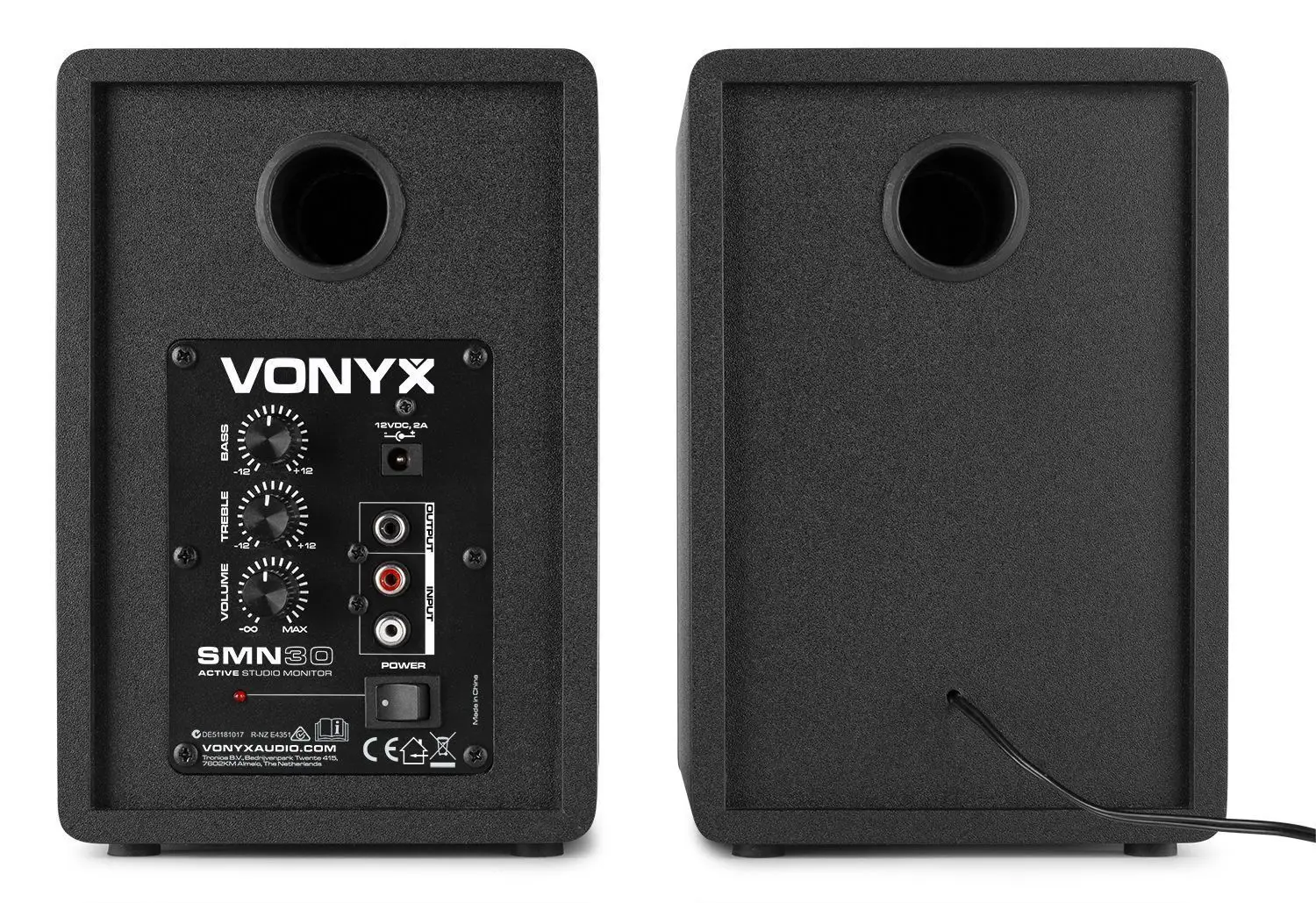 Retourdeal vonyx smn30b actieve studio monitor speakers 60w zwart 5
