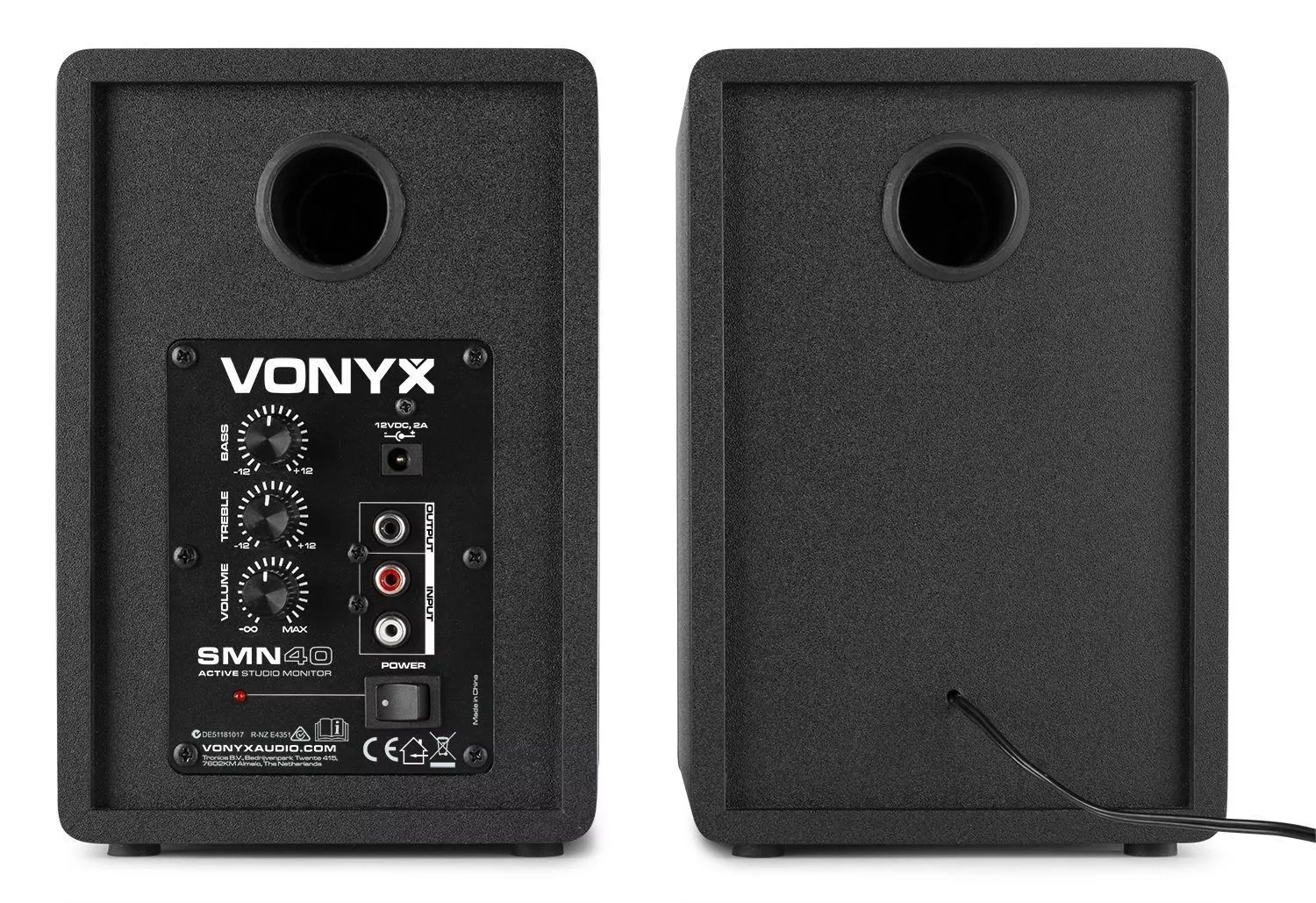 Retourdeal vonyx smn40b actieve studio monitor speakers 100w zwart 5