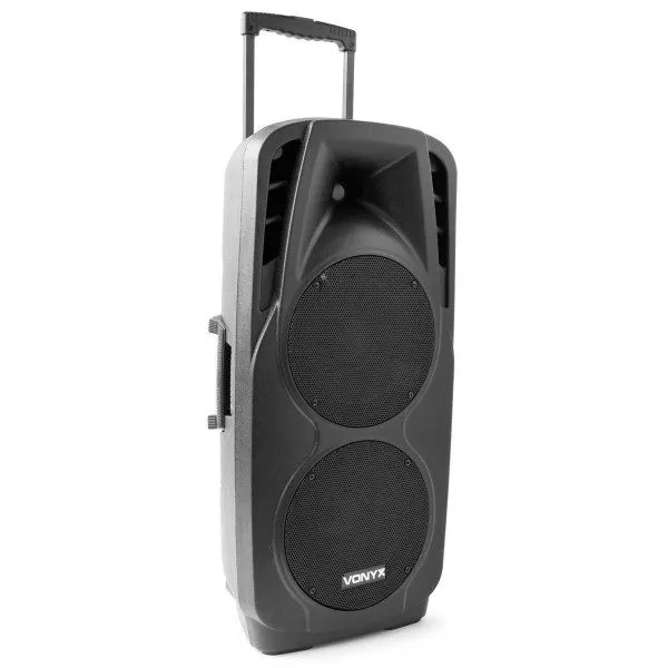 Retourdeal - vonyx spx-pa9210 mobiele speaker 2x 10" 1000w op accu
