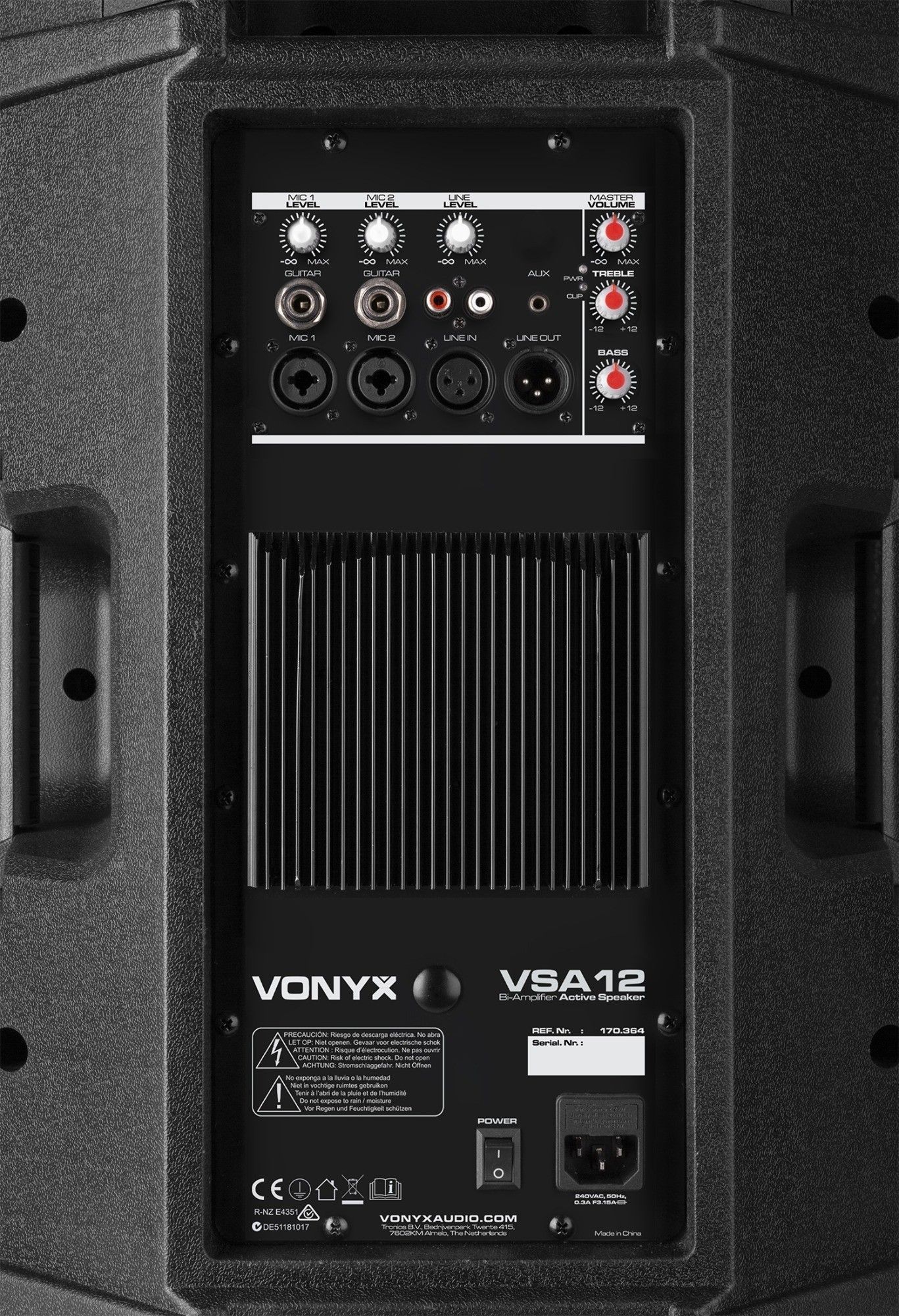 Retourdeal vonyx vsa12 actieve speaker 12 bi amplified 800w 8