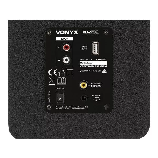 Retourdeal vonyx xp50 studio monitor speakerset met bluetooth 100w 5