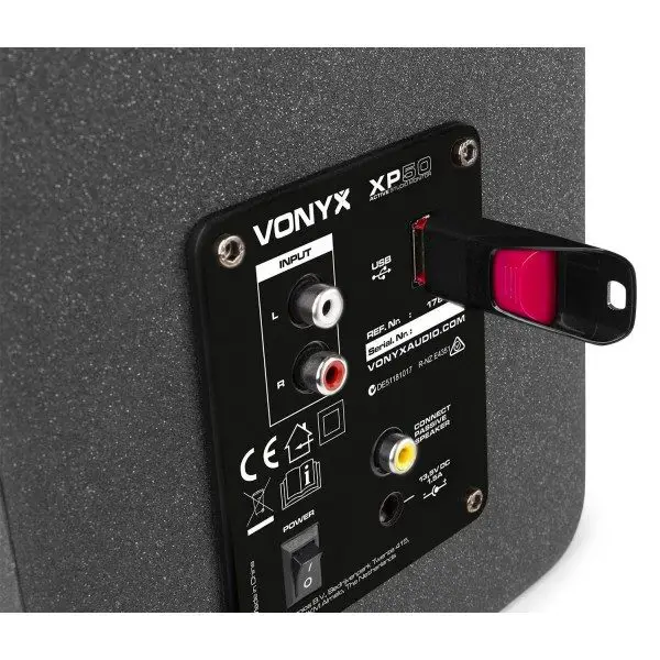 Retourdeal vonyx xp50 studio monitor speakerset met bluetooth 100w 6