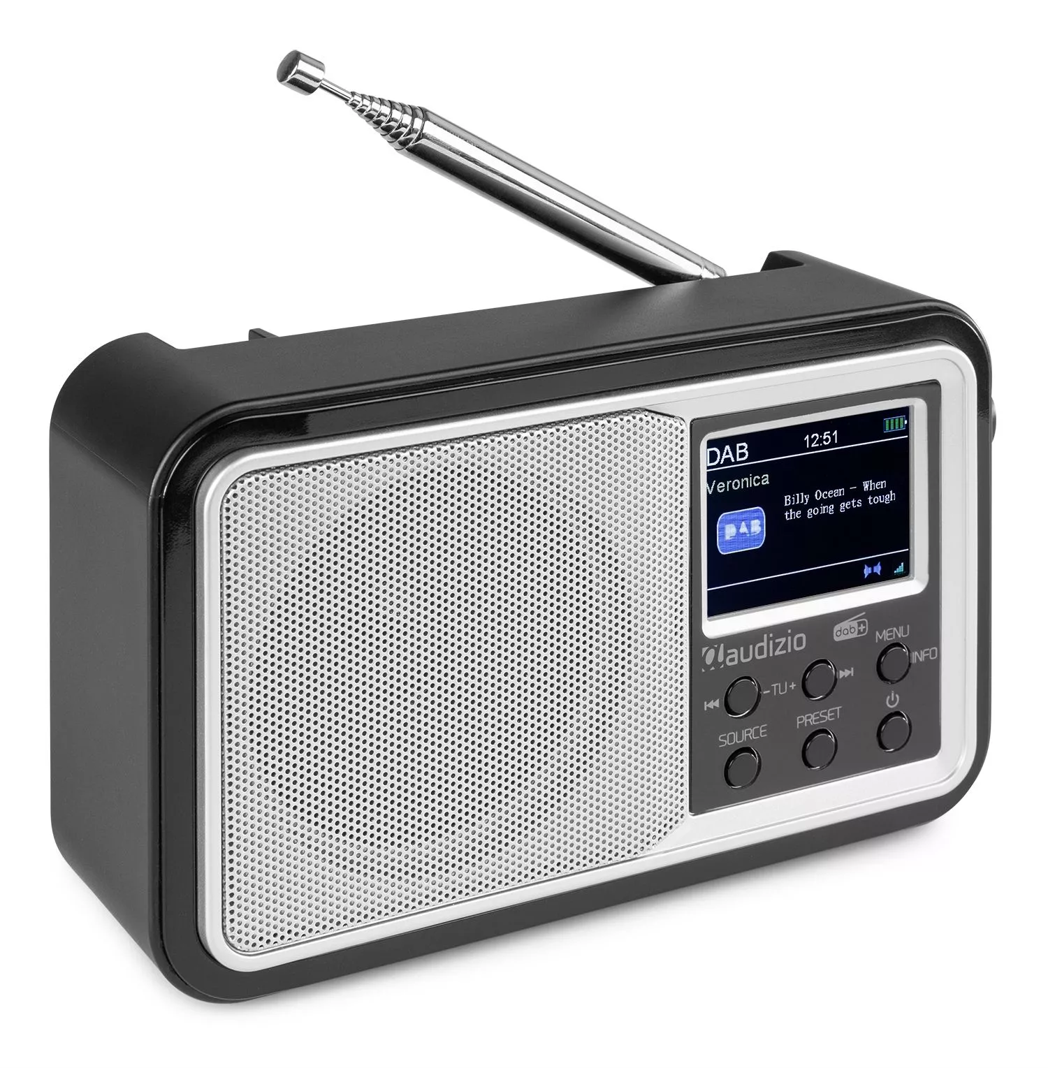 Retourdeal - Audizio Anzio draagbare DAB radio met Bluetooth