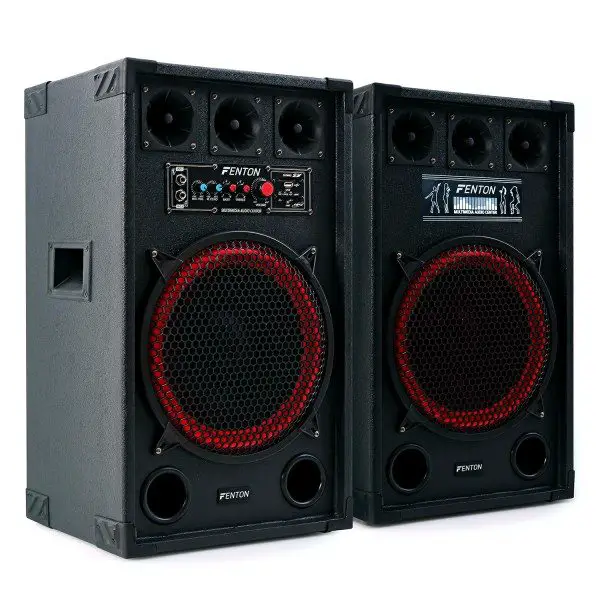 Retourdeal - fenton spb-12 actieve speakerset 12" 800w met bluetooth