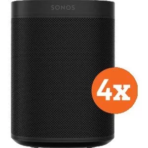 Sonos One Zwart 4-pack