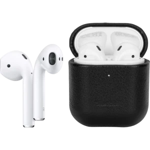 Apple AirPods 2 + BlueBuilt Hoesje Leer Zwart