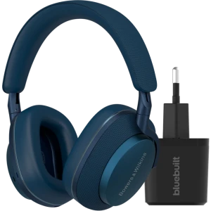 Bowers & Wilkins Px7 S2e Blauw + BlueBuilt Quick Charge Oplader met Usb A Poort 18W Zwart