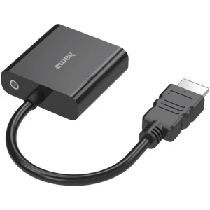 Hama Adapter HDMI – VGA met 3.5mm jack stereo Optische kabel Zwart