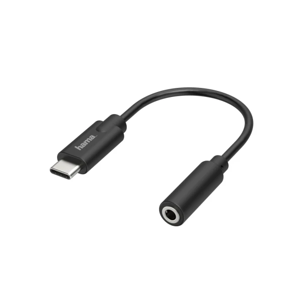 Hama adapter usb-c naar audio-jack 3. 5mm mini jack kabel zwart