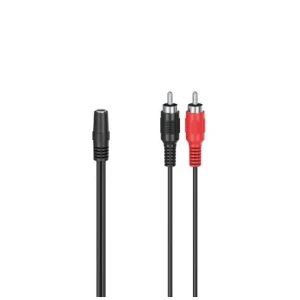 Hama Audio-adapter, 2 cinch-stekkers – 3,5-mm-jack stereo Luidspreker kabel