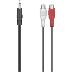 Hama Audio-adapter, 2x cinch-koppeling – 3,5-mm-jack-stekker, stereo Mini jack kabel