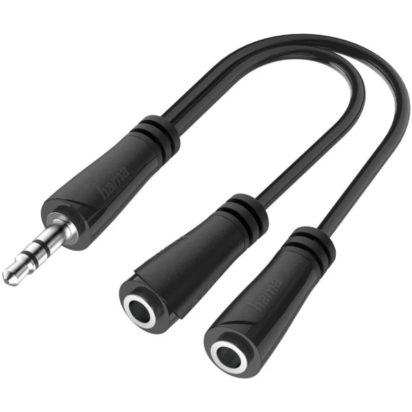 Hama audio adapter jack 3. 5mm - 2x 3. 5mm jack headphone