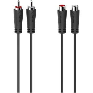 Hama Audio-verlengkabel, 2 cinch-stekkers – 2 cinch-koppelingen, 3,0 m Luidspreker kabel