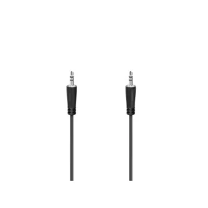 Hama Audiokabel, 3,5mm jack – 3,5mm jack, stereo, 0,5 m Mini jack kabel Zwart