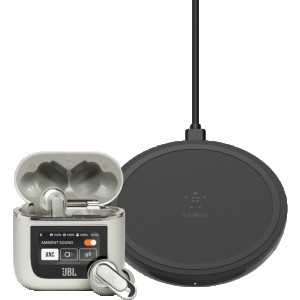 JBL Tour Pro 2 Champagne + draadloze oplader