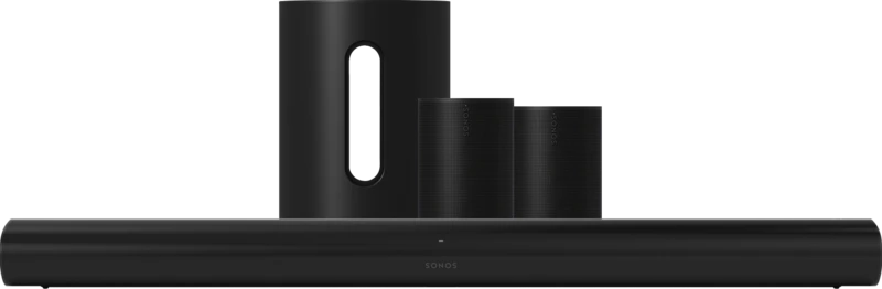 Sonos Arc Zwart + 2x Era 100 Zwart + Sub Mini Zwart