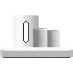 Sonos Beam Gen2 Wit + 2x Era 100 Wit + Sub Mini Wit